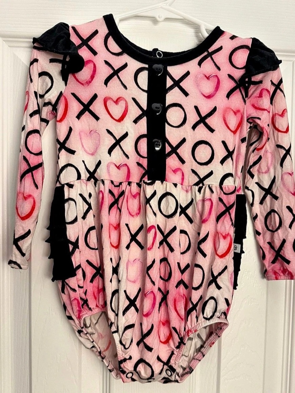 birdie bean Girl's Bamboo Long Sleeve Bubble Romper - Bella (XOXO) Bella XOXO